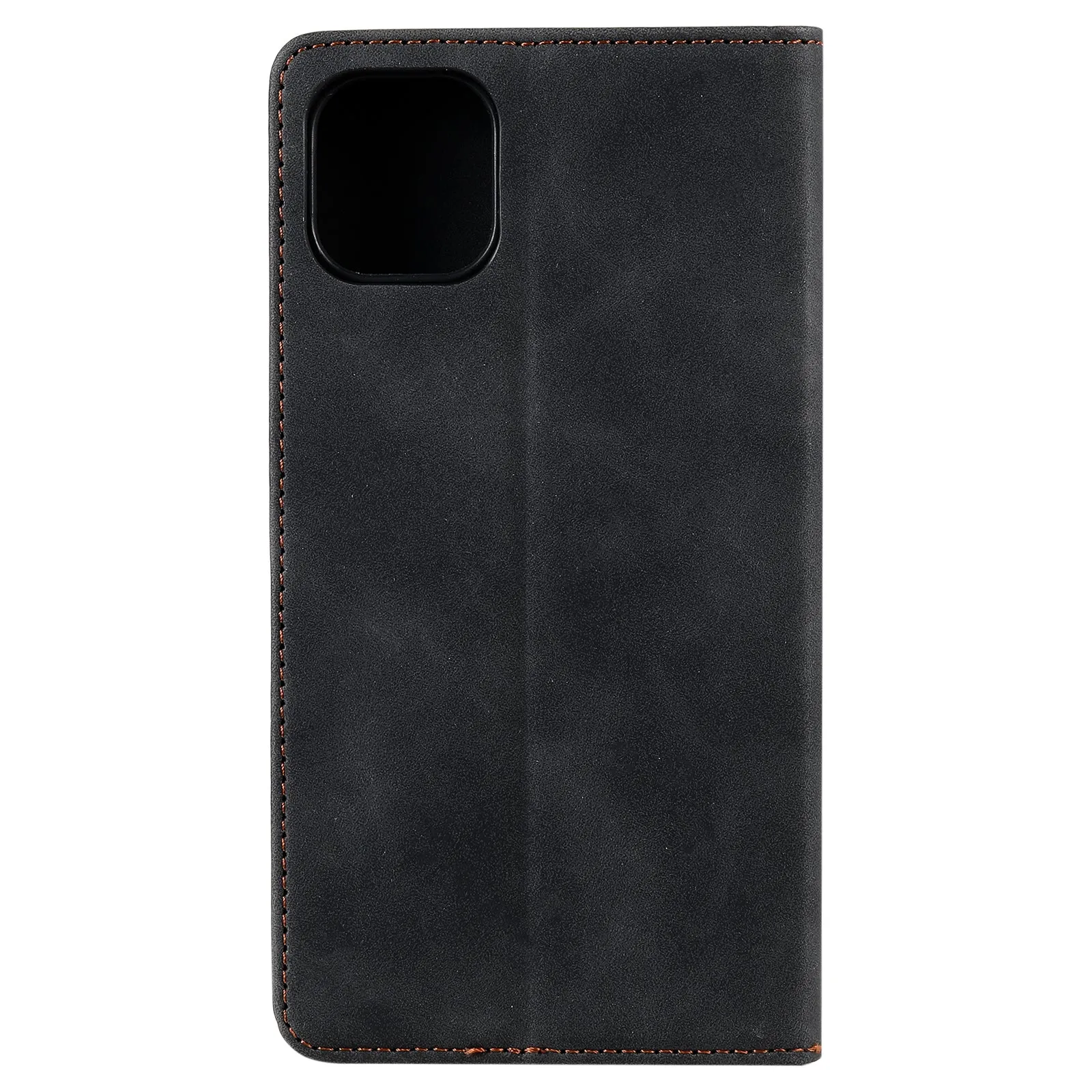 001 Series Auto-absorbed Skin-touch Feeling Leather Well-protected Wallet Phone Case for iPhone 13 6.1 inch