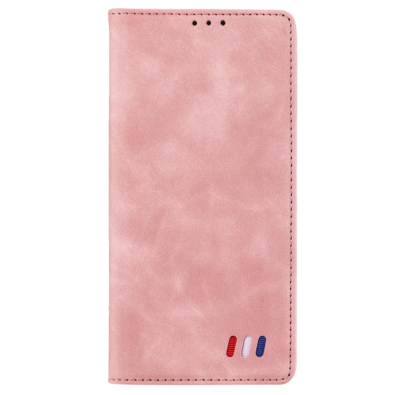 001 Series Auto-absorbed Skin-touch Feeling Leather Well-protected Wallet Phone Case for iPhone 13 6.1 inch