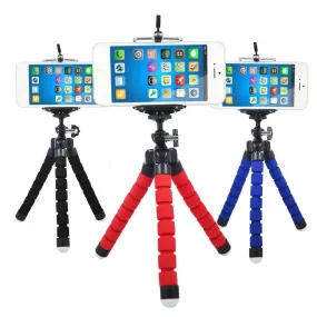 0266 Portable Mini Octopus Tripod Stand with Phone Holder for Live Selfie, Mobile Phone Portable and Adjustable Stent