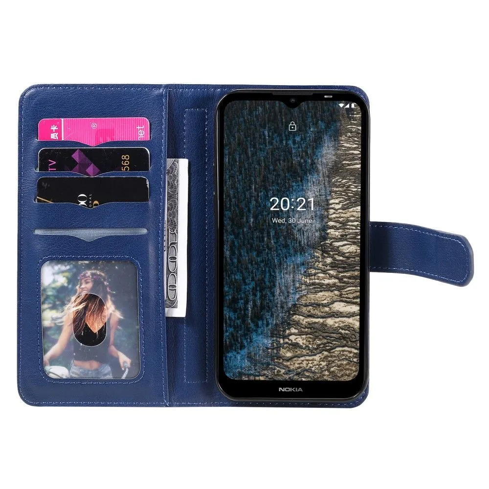 10-slot wallet case for Nokia C10 / C20 - Dark Blue