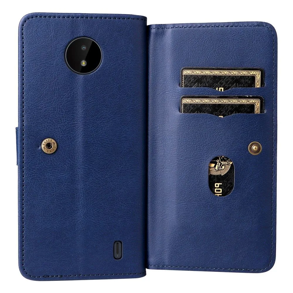 10-slot wallet case for Nokia C10 / C20 - Dark Blue