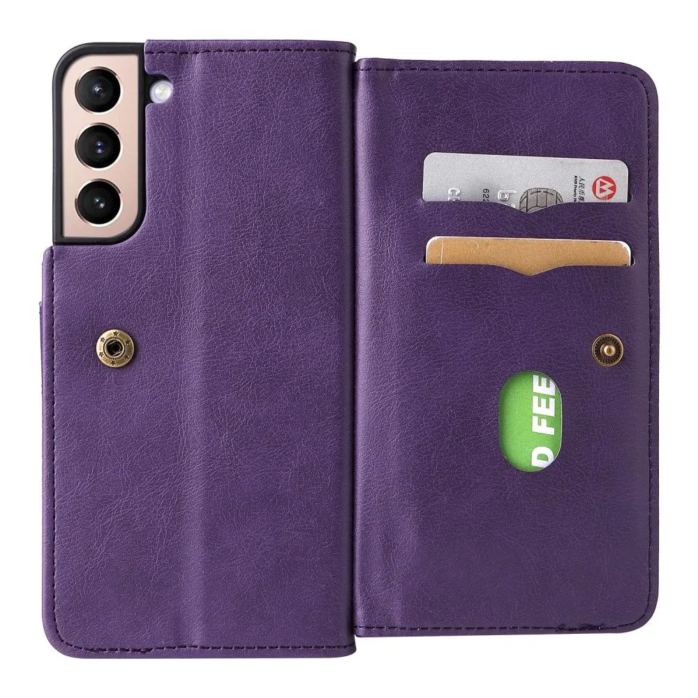 10-slot wallet case for Samsung Galaxy S22 - Purple