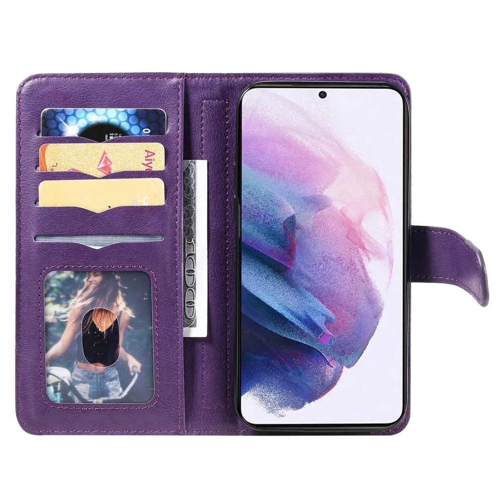 10-slot wallet case for Samsung Galaxy S22 - Purple