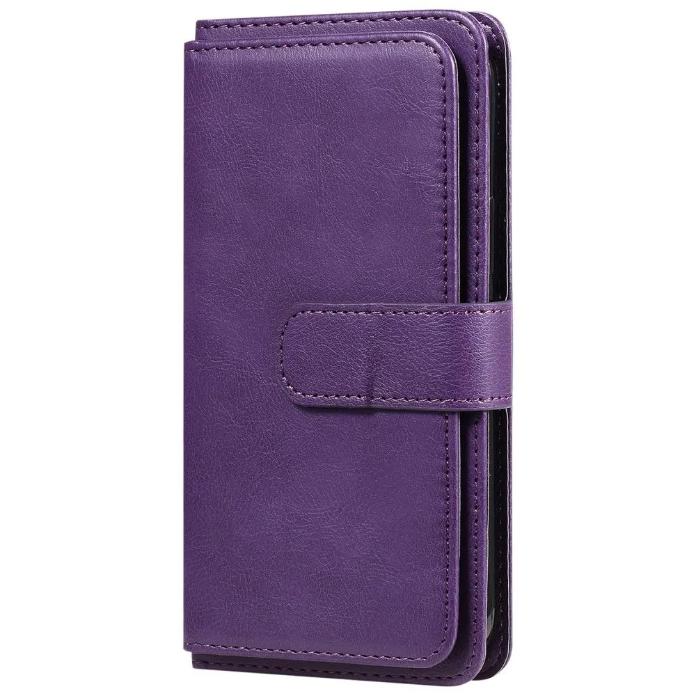 10-slot wallet case for Samsung Galaxy S22 - Purple