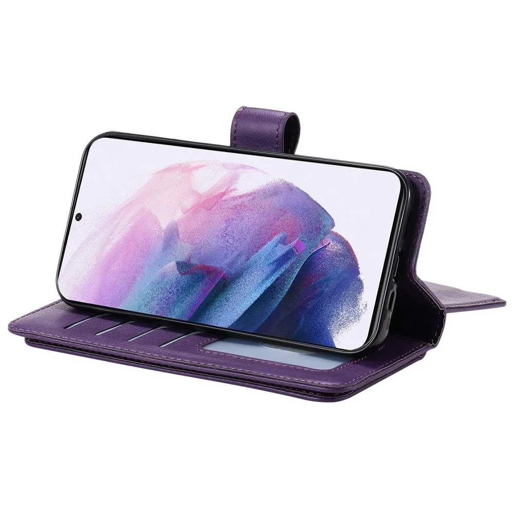 10-slot wallet case for Samsung Galaxy S22 - Purple