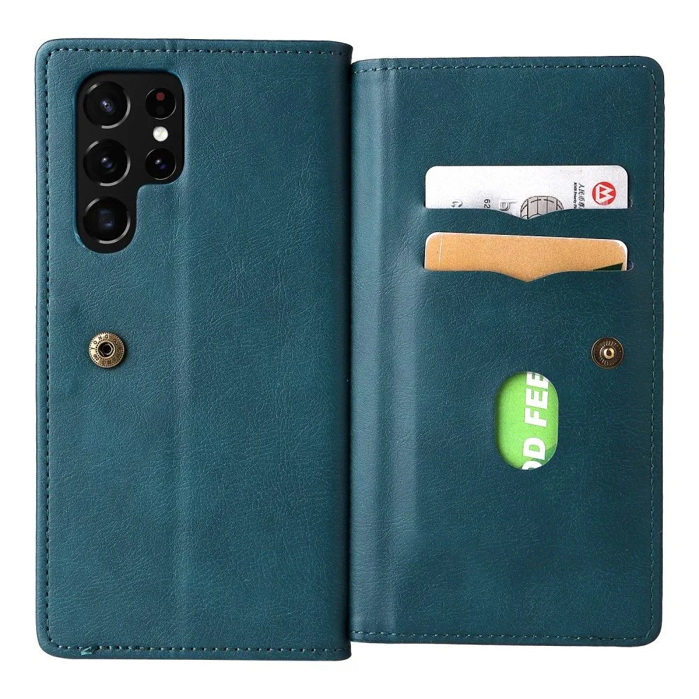 10-slot wallet case for Samsung Galaxy S22 Ultra - Blackish Green