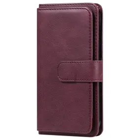 10-slot wallet case for Samsung Galaxy S22 Ultra - Wine Red