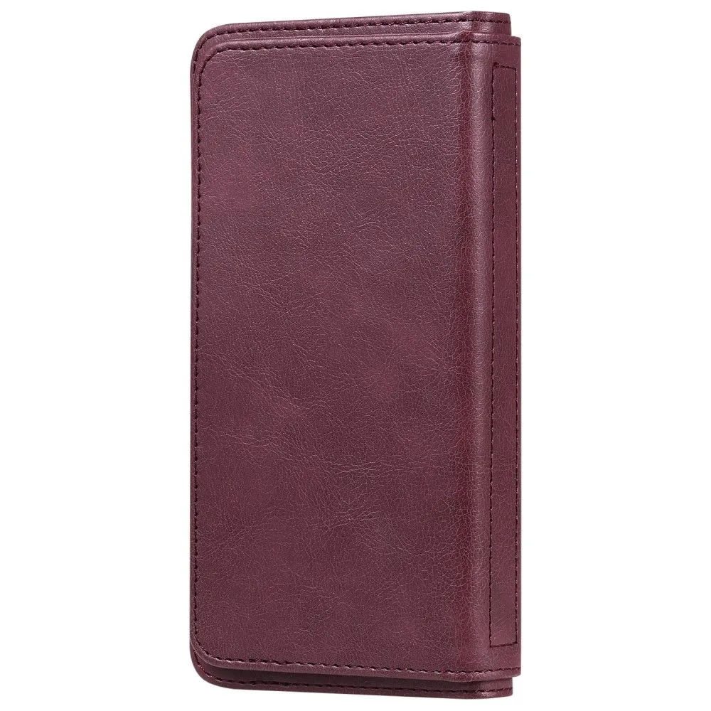 10-slot wallet case for Samsung Galaxy S22 Ultra - Wine Red