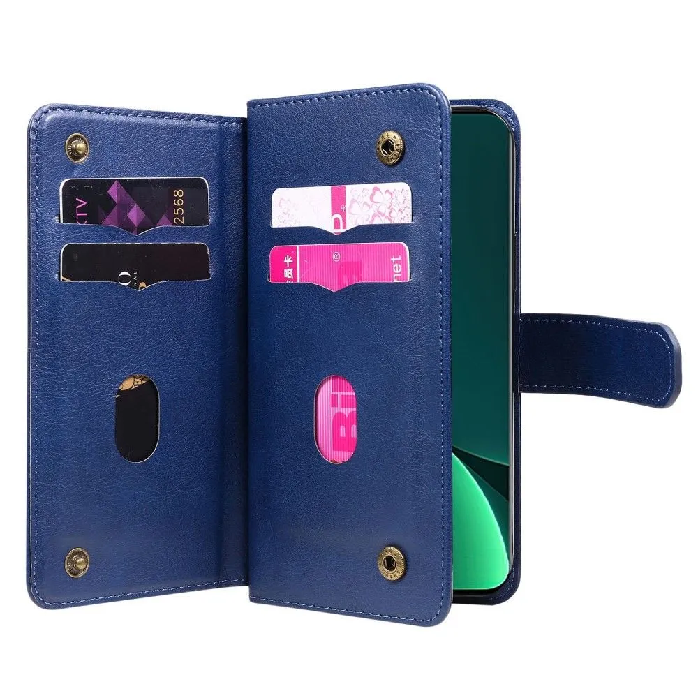 10-slot wallet case for Xiaomi 12 Pro - Dark Blue