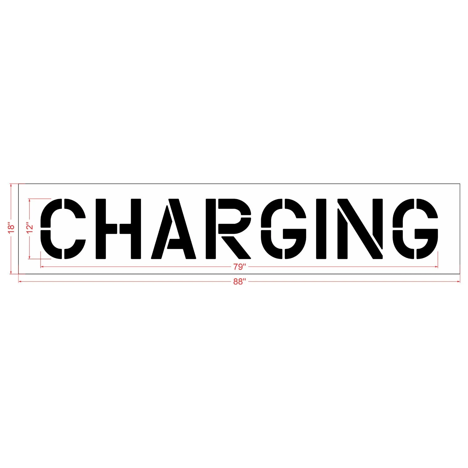 12" CHARGING Stencil