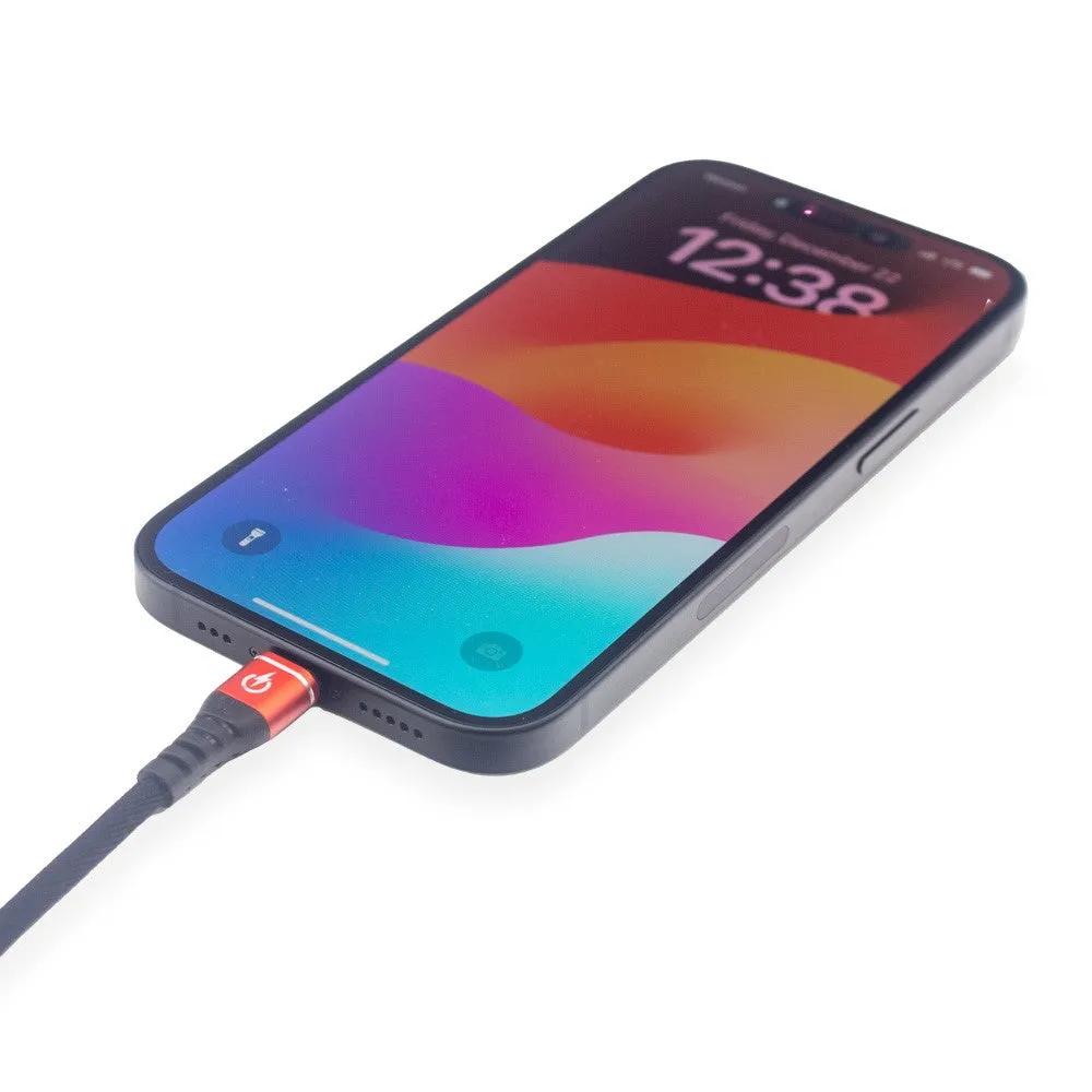 12" Phone Charging and Data Cable Male USB to Male Lightning