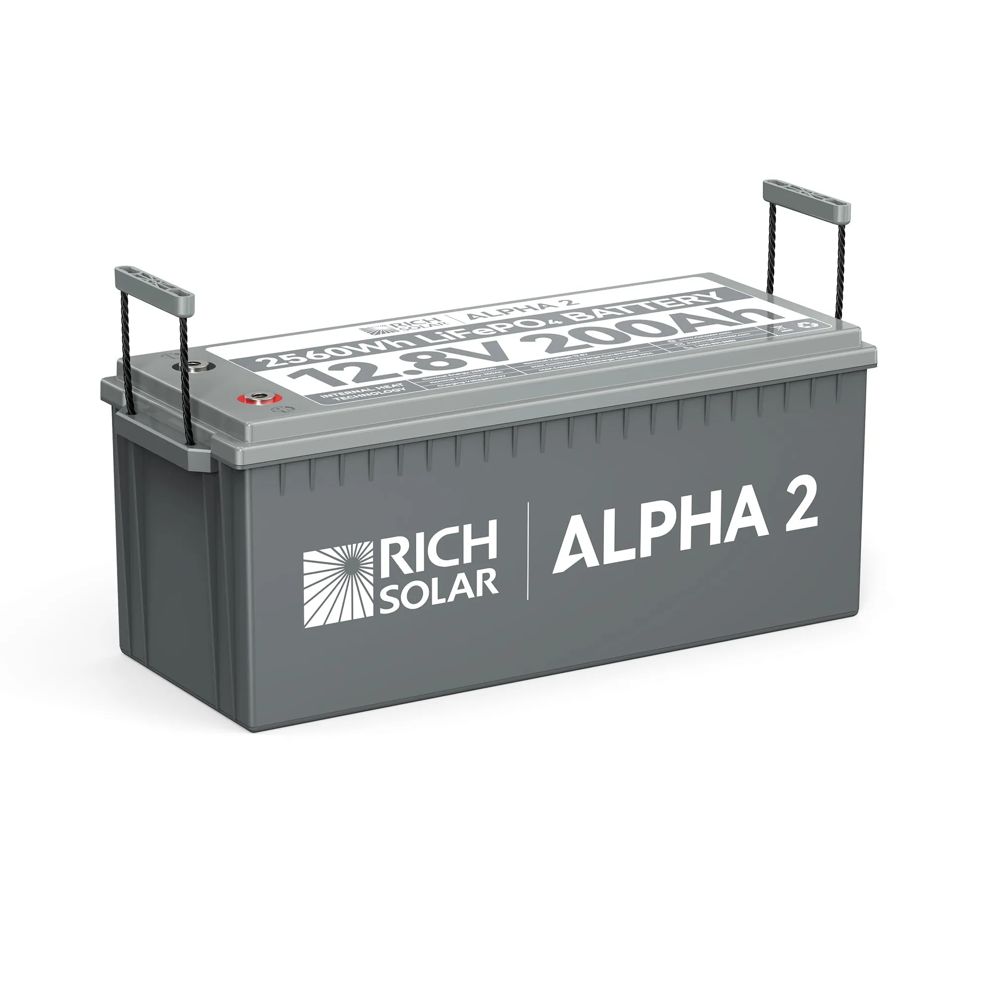 12V 200Ah LiFePO4 Lithium Iron Phosphate Battery w/ Internal Heating and Bluetooth Function