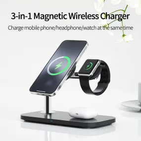 15W 3 in 1 Magnetic Wireless Charger for iPhone