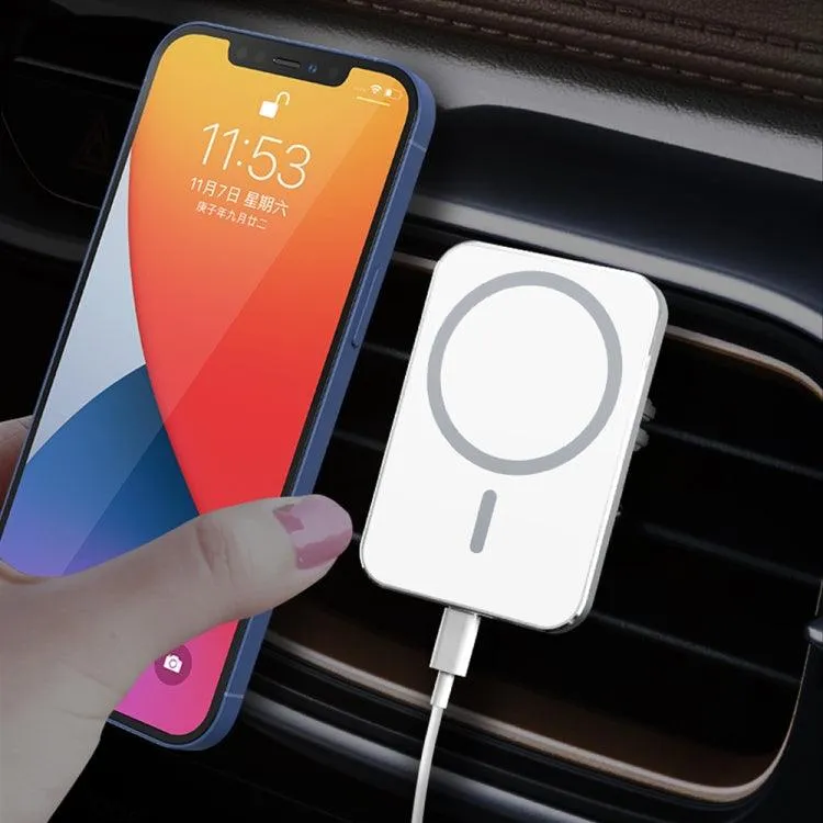 15W Magnetic Qi Wireless Car Vent Charger - Model X16 for Fast Charging