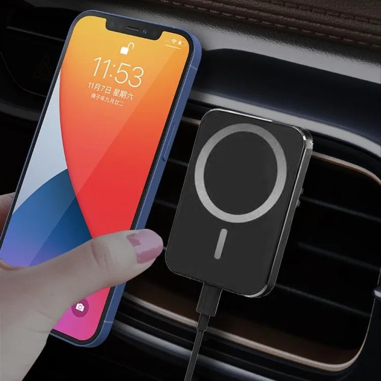 15W Magnetic Qi Wireless Car Vent Charger - Model X16 for Fast Charging