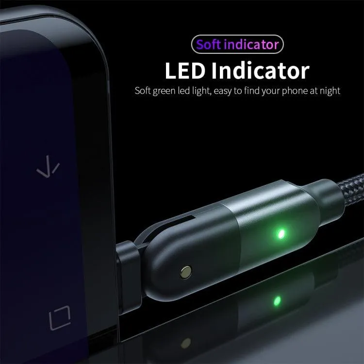 180-Degree Rotating USB-C Charging Cable with 3A Fast Charge and Data Transfer