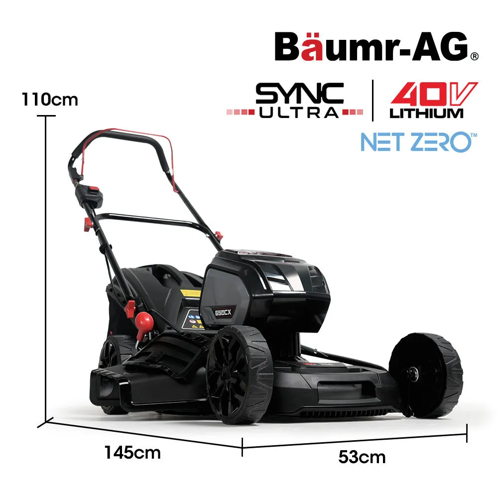 19" Brushless Cordless Lawn Mower 40V Steel Deck Baumr-AG