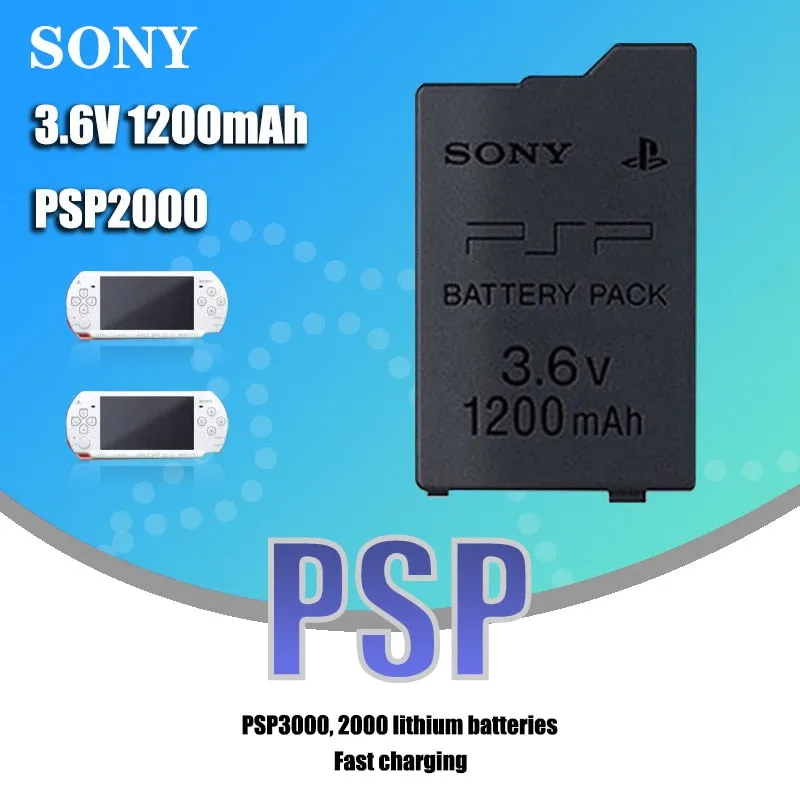 1PCS 3.6V 1200mAh Lithium Ion Rechargeable Battery Pack for Sony PSP 2000/3000 PSP-S110 Console Gamepad Replacement batteries