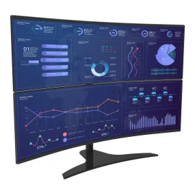 1x2 Freistehende Tischhalterung für 24 bis 49-zoll ultra-wide curved monitore