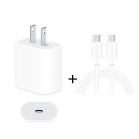 2-in-1 USB-C Travel Charger with 3A PD Fast Charge Cable Set (2m)