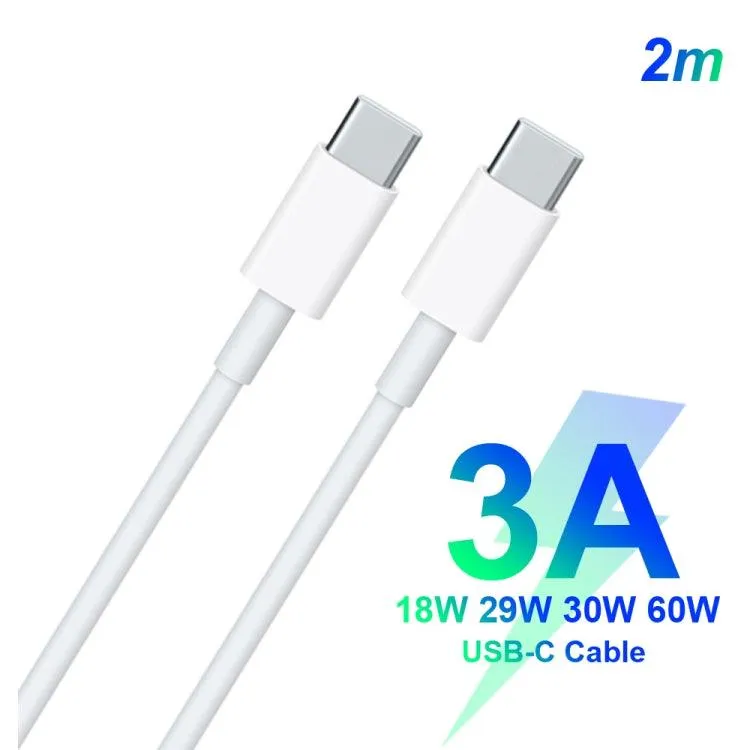 2-in-1 USB-C Travel Charger with 3A PD Fast Charge Cable Set (2m)