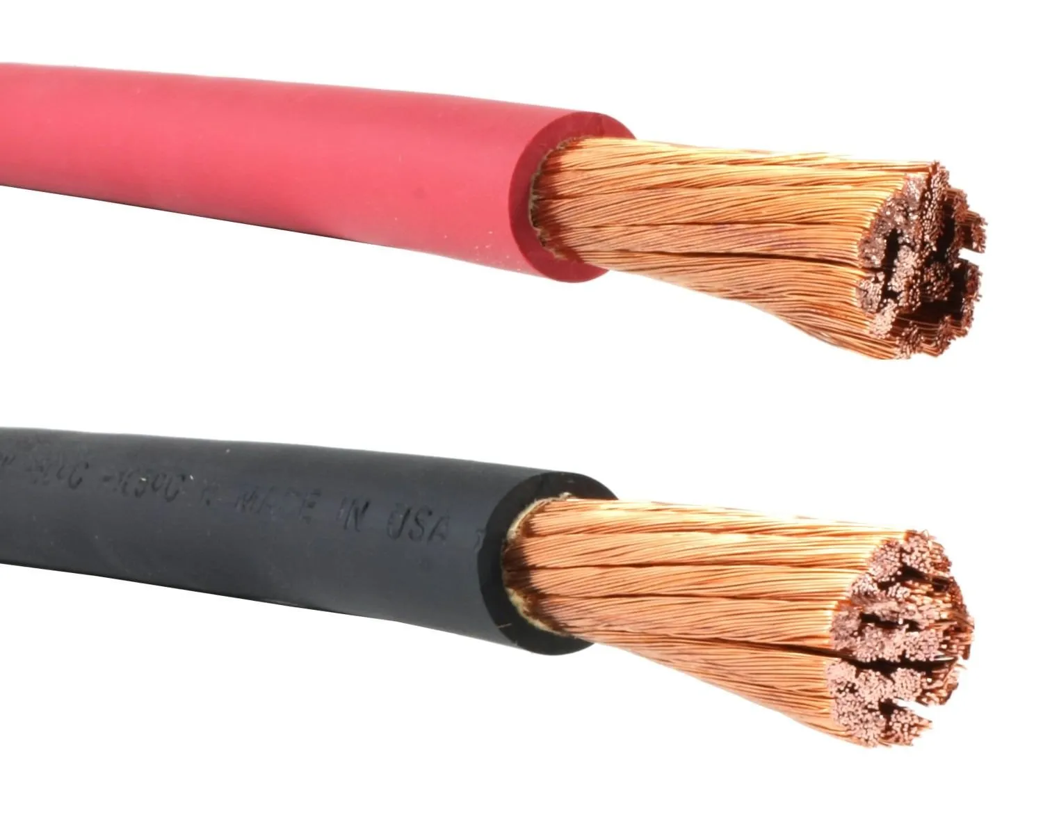 2/0 Gauge AWG - Flex-A-Prene - Welding/Battery Cable - Black & Red - 600 V - Made in USA