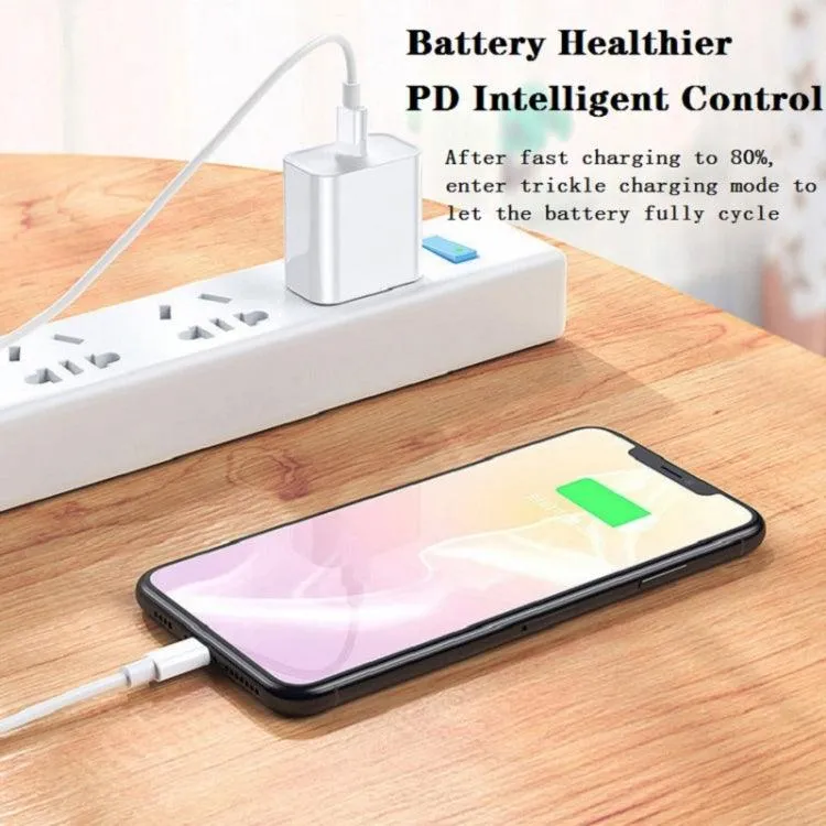 20W PD Travel Charger with 2m USB-C to 8-Pin Fast Charge Cable Set, EU Plug