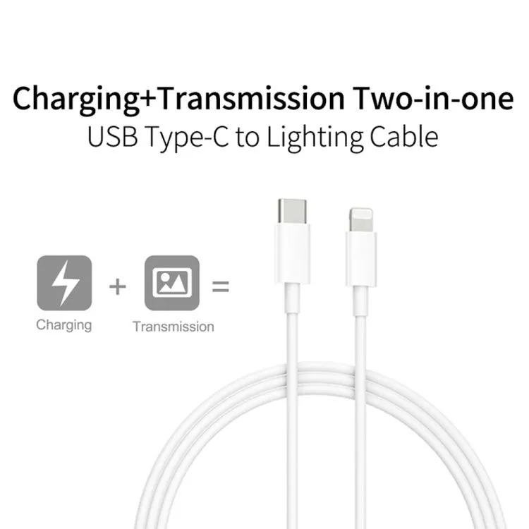 20W PD Travel Charger with 2m USB-C to 8-Pin Fast Charge Cable Set, EU Plug