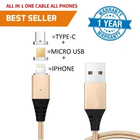 2.1A Magnetic Charging Cable For Hassle-Free Charging And Transfer