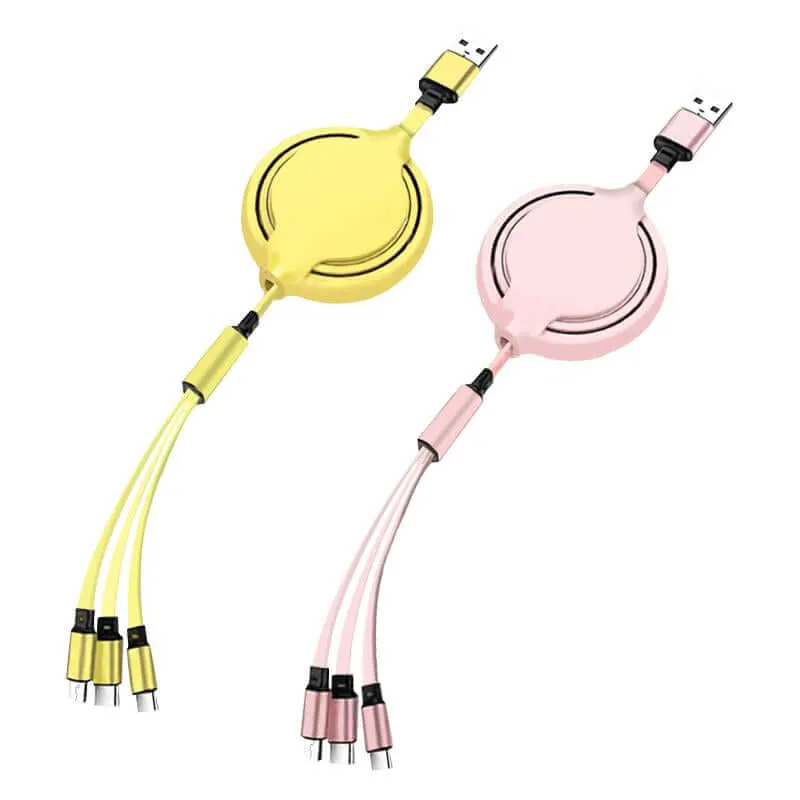 3 in 1 Retractable USB Cable