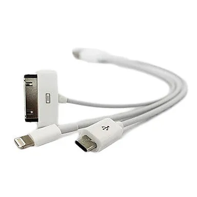 3 in 1 USB Charger Cable Apple 8 Pin   Dock Connector   Micro USB Cable for iPhone 4 5 Android Phones Samsung P1000