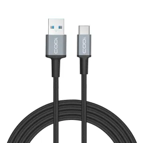 3' USB-A to USB-C Braided Nylon Charge & Sync Cable