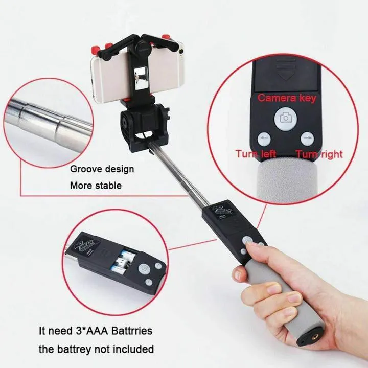 360 Degree Smart Rotation Expandable Selfie Stick Wireless Bluetooth Monopod