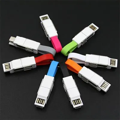 4 in 1 Magnetic Keychain USB Charging Cable