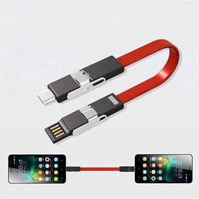 4 in 1 Magnetic Keychain USB Charging Cable