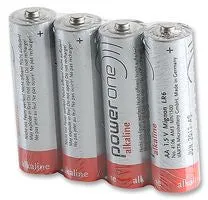 4 x AA size Alkaline 2600mAh high capacity 1.5V battery. (Pack of 4)