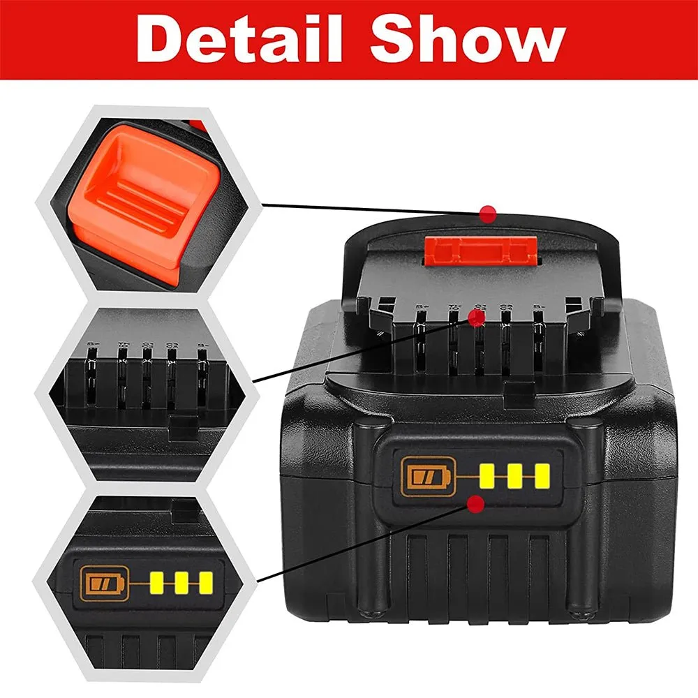 4.0Ah For Dewalt 20V Battery Replacement | DCB200 Batteries 2 Pack