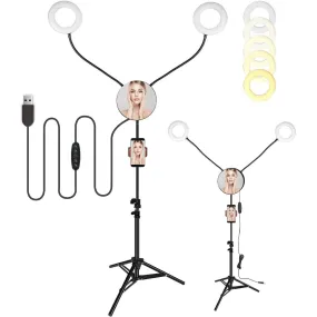 4.6 Inch LED Ring Light Lamp with Tripod Stand