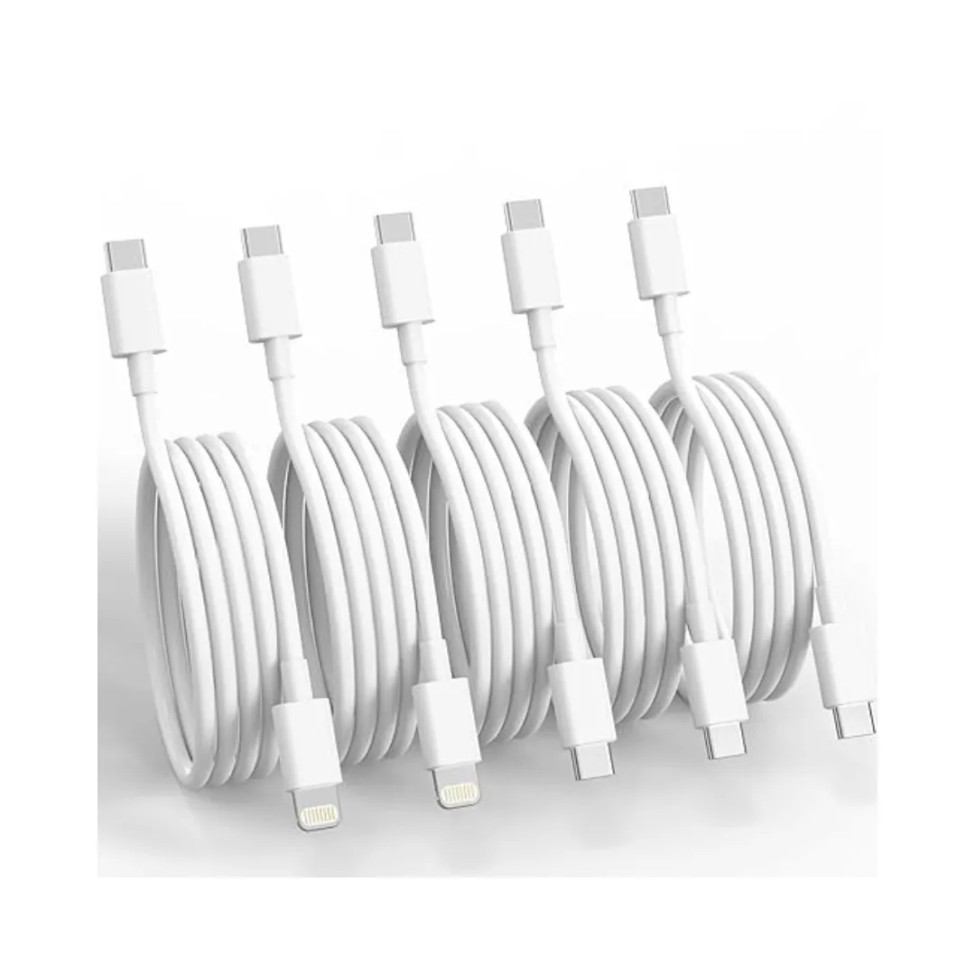 5-Pack Igenjun Apple Mfi Certified iPhone Fast Charger Cable