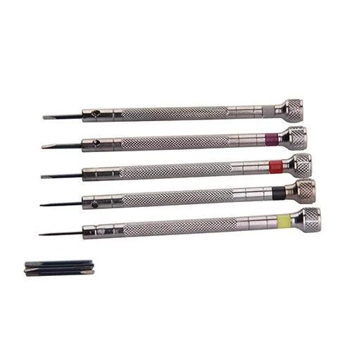 5 Piece Precision Flat Blade Slotted Screwdriver Set For Watch Repair Table Tools