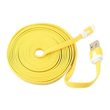 8 Pin Colorful Charge and Data Flat Cable for iPhone 6 iPhone 6 Plus iPhone 5, iPad Mini,iPad4,iPod(200cm-Length)