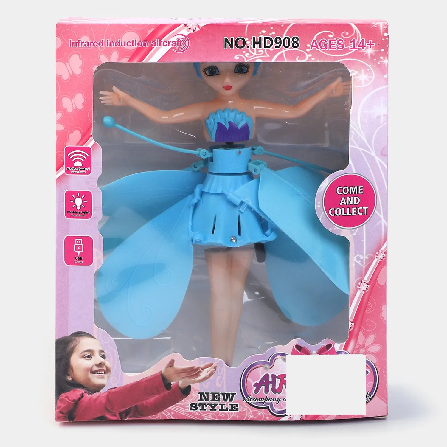 AIRCRAFT FLYING DOLL FOR KIDS - BLUE