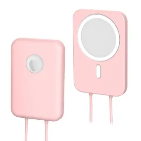 Apple MagSafe Charger solid color silicone cover - Pink