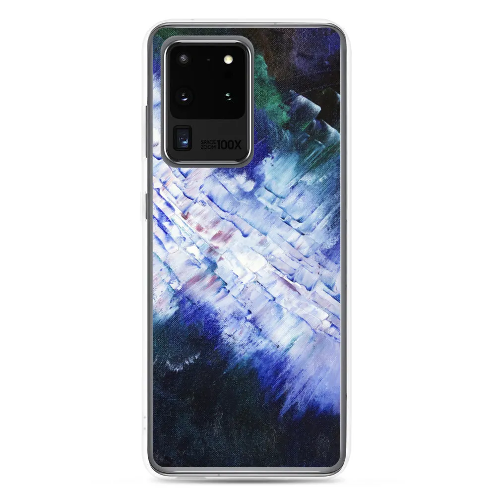 Artsy Samsung PHONE CASE Navy Blue White Abstract