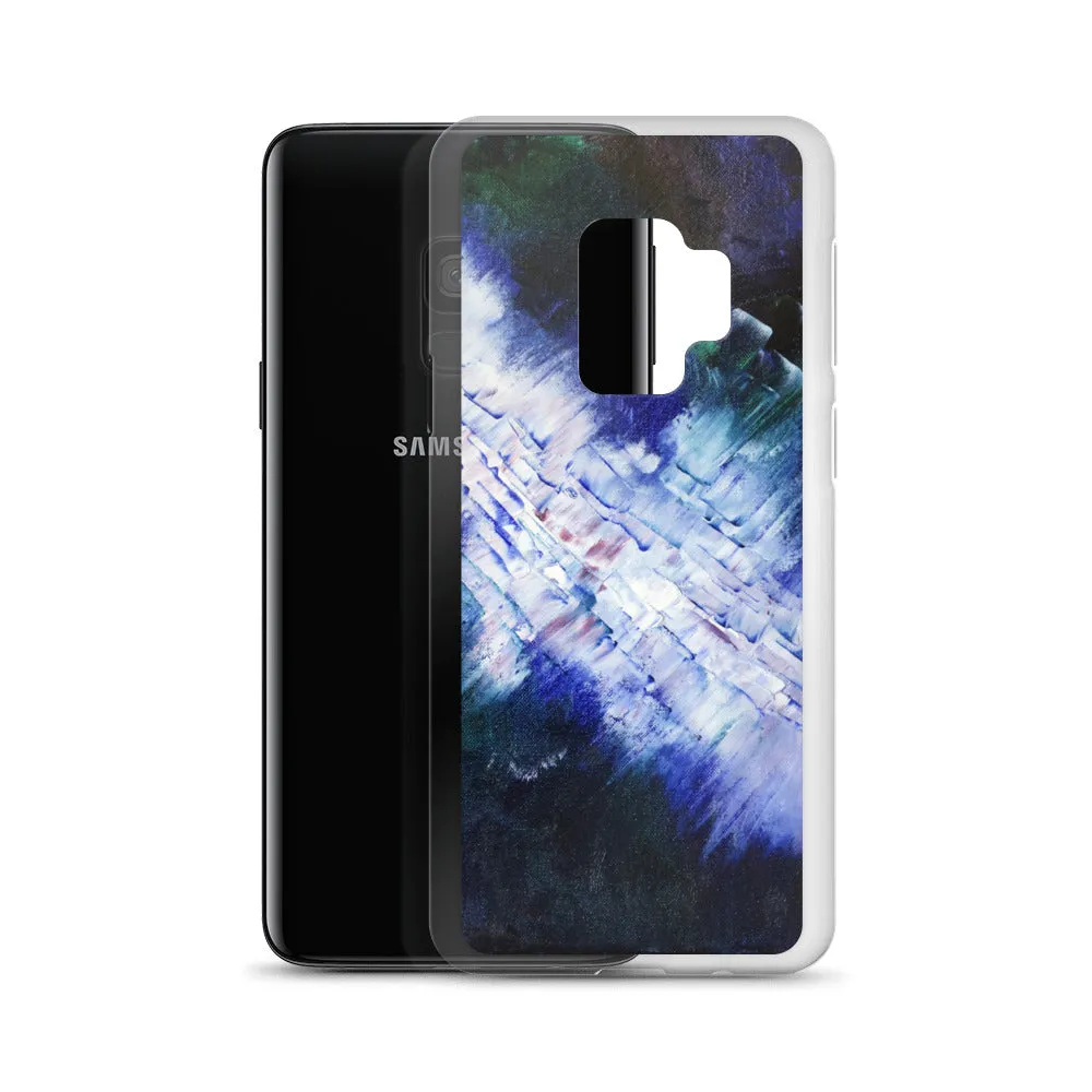 Artsy Samsung PHONE CASE Navy Blue White Abstract