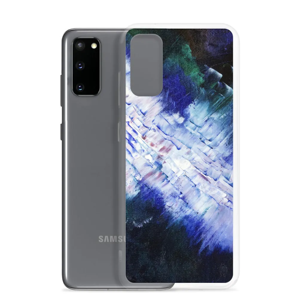 Artsy Samsung PHONE CASE Navy Blue White Abstract