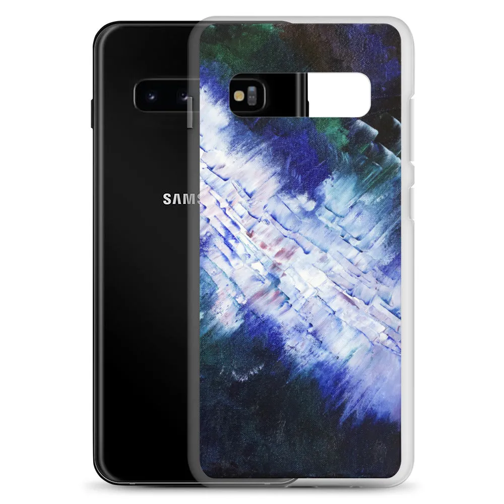 Artsy Samsung PHONE CASE Navy Blue White Abstract