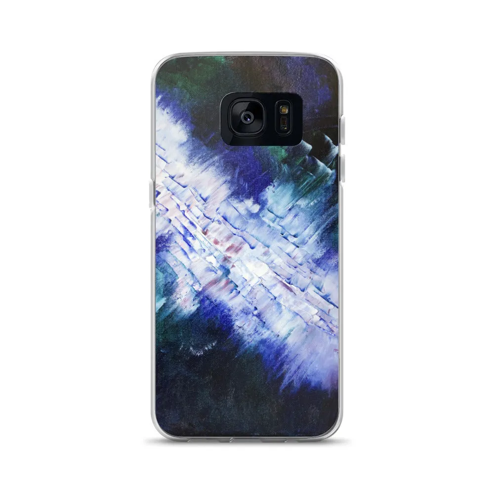 Artsy Samsung PHONE CASE Navy Blue White Abstract