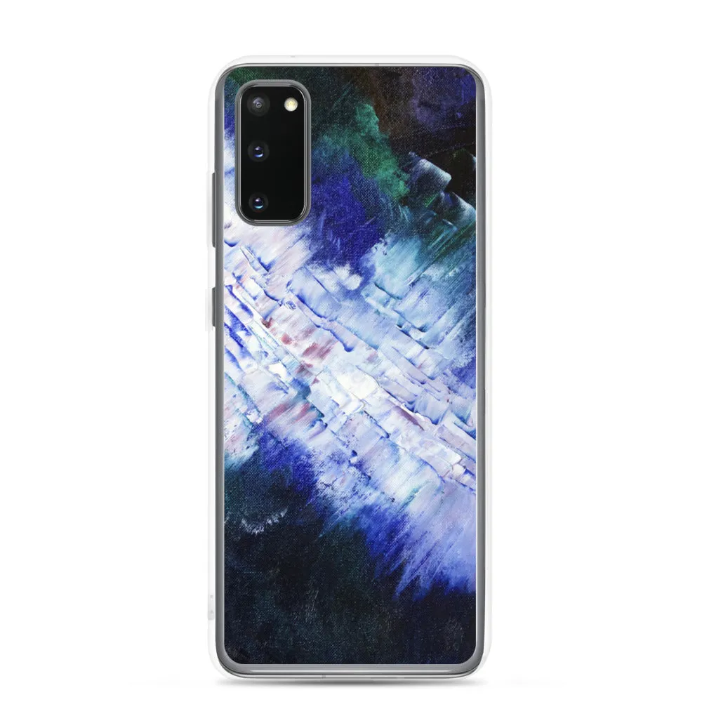 Artsy Samsung PHONE CASE Navy Blue White Abstract