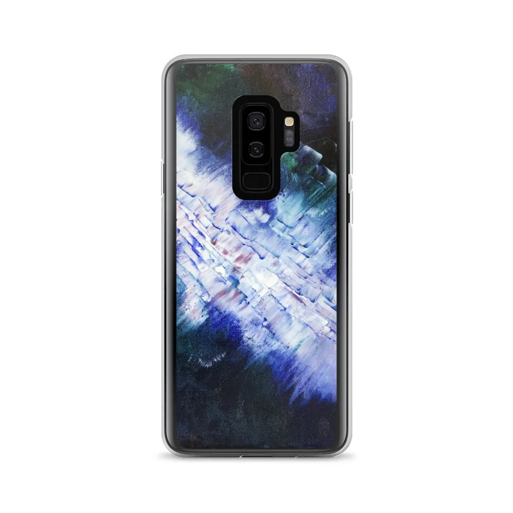 Artsy Samsung PHONE CASE Navy Blue White Abstract